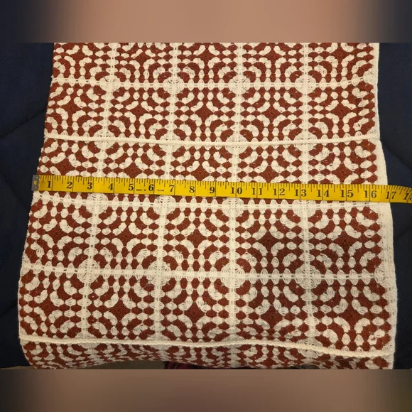 Brown and White Crotchet Spaguetti Straps Dress, Size M. - Picture 12 of 14